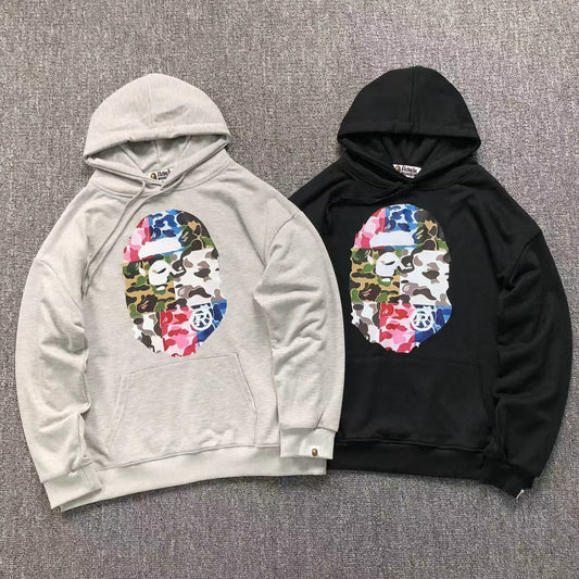 MOLETOM CANGURU Bape Camo Ape Head Core — frente