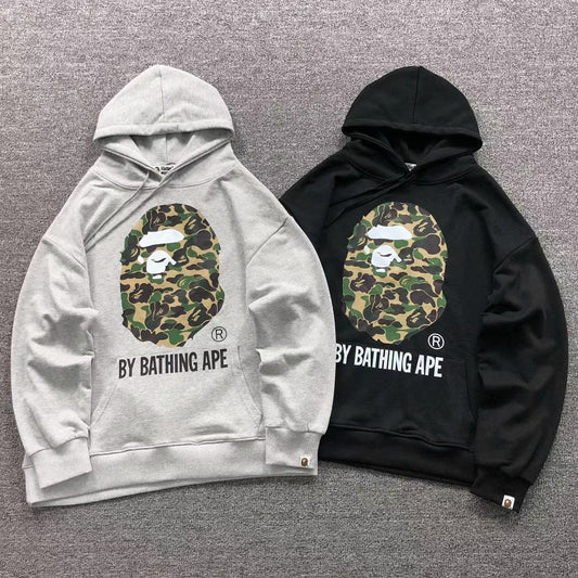 MOLETOM CANGURU Bape Camo Ape Head Prime — frente
