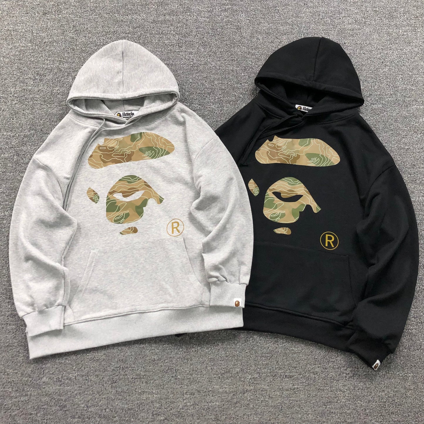 MOLETOM CANGURU Bape Camo Ape Head Vault — frente