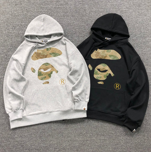 MOLETOM CANGURU Bape Camo Ape Head Vault — frente