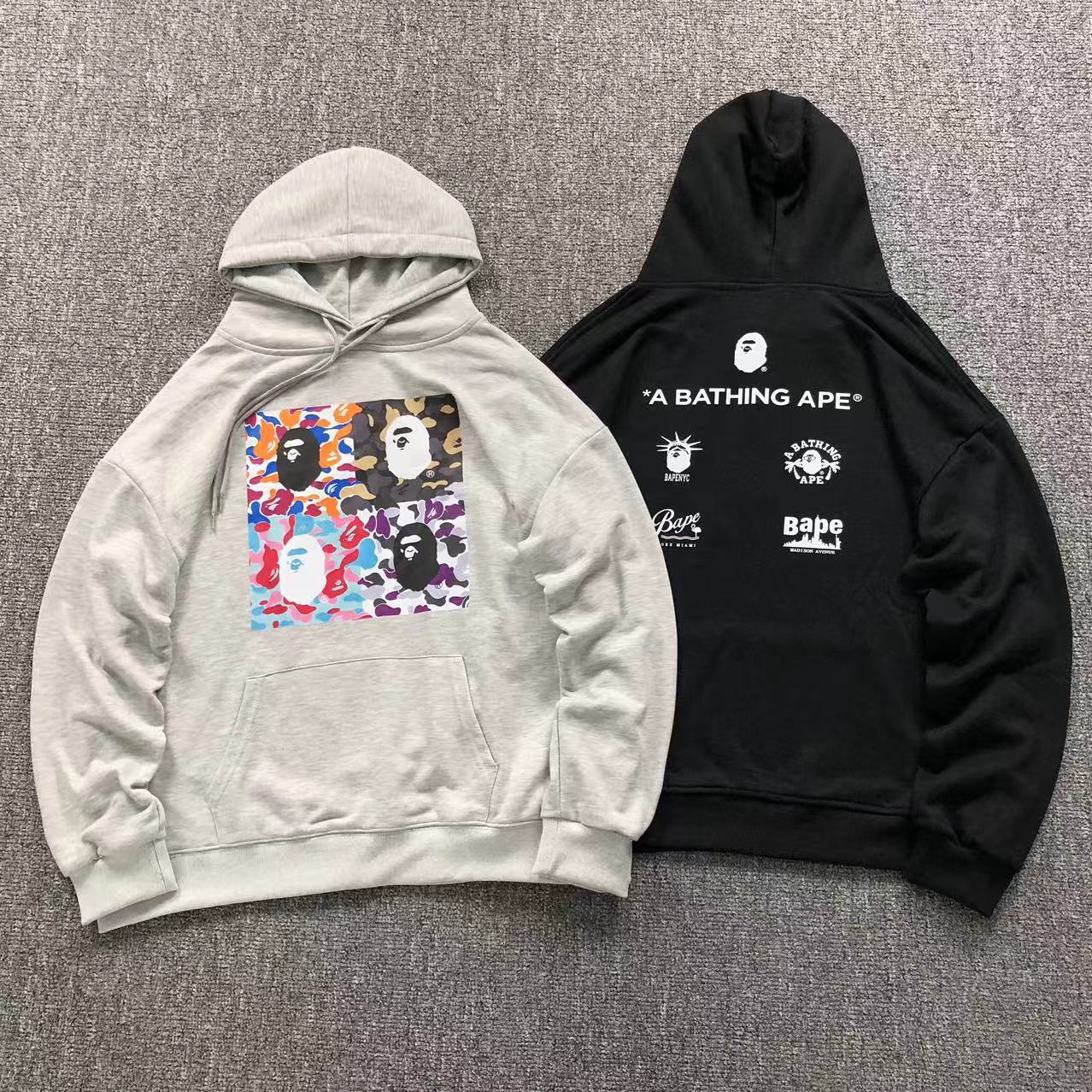 MOLETOM CANGURU Bape Camo Ape Heads — frente