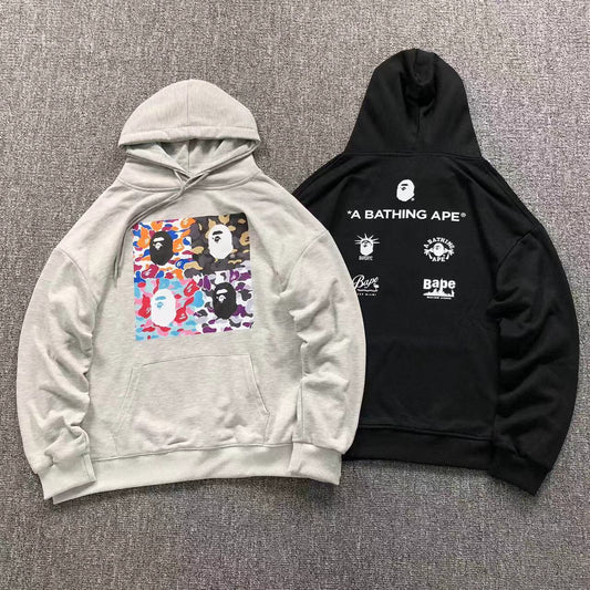 MOLETOM CANGURU Bape Camo Ape Heads — frente