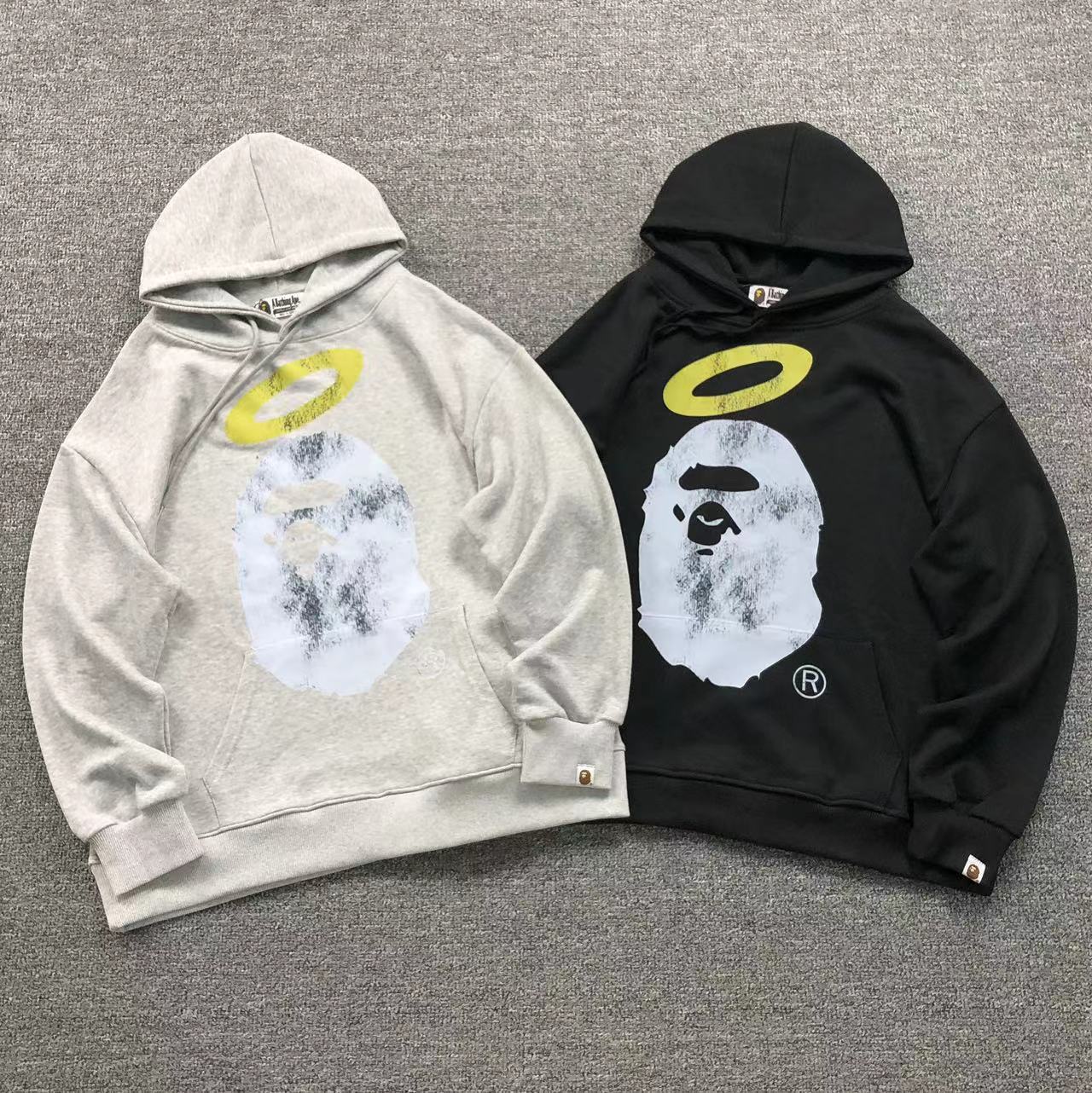 MOLETOM CANGURU Bape Halo Ape Head — frente