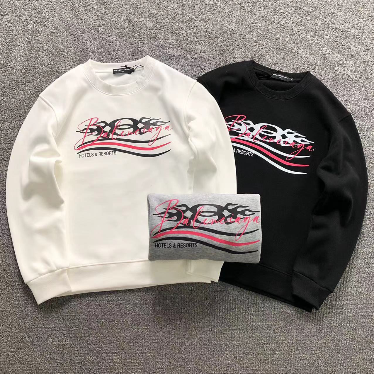 MOLETOM CANGURU Balenciaga Flame Hotels Resorts Core — frente