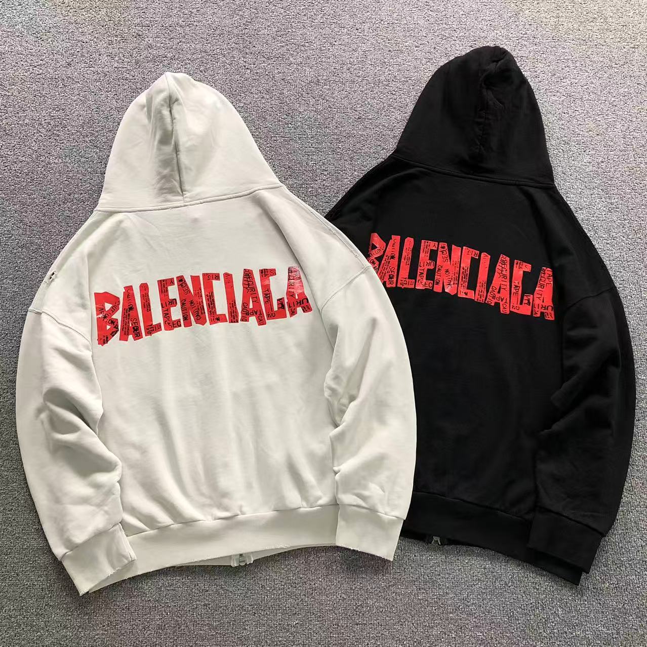 MOLETOM CANGURU Balenciaga Tape Logo — costa