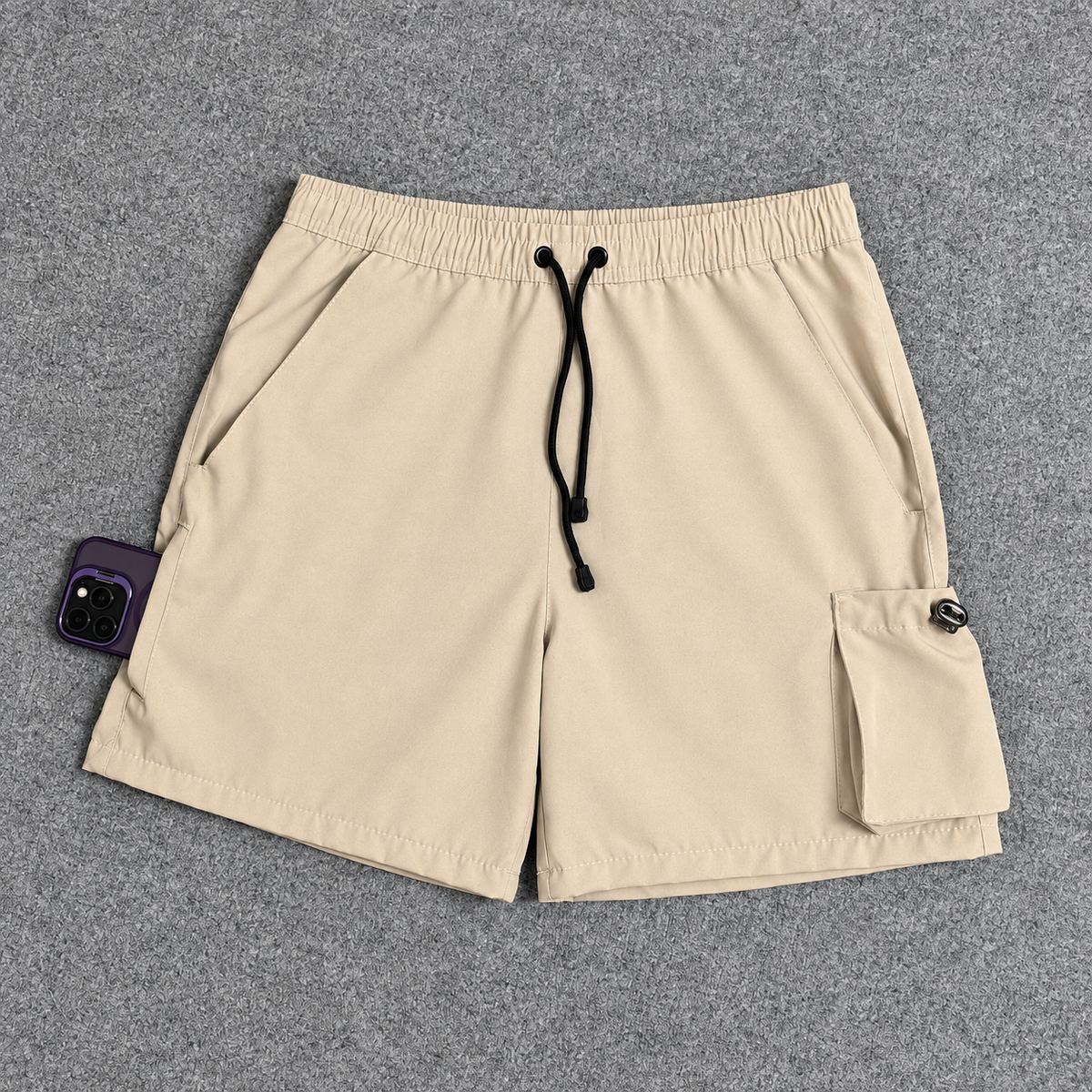 Short Cargo Elastano Tech Bege