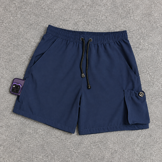 Short Cargo Elastano Tech Azul Marinho
