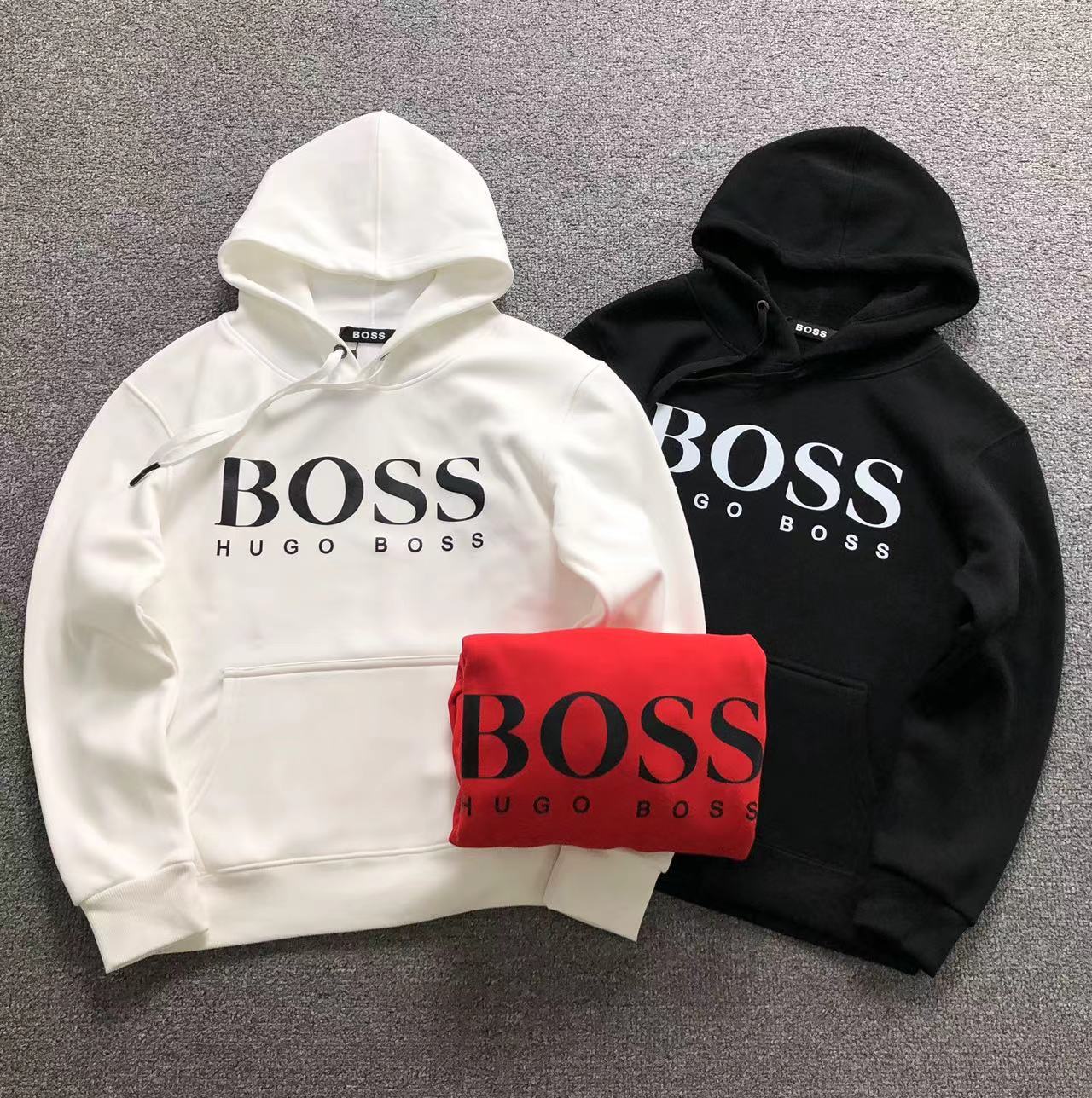 MOLETOM CANGURU Boss Classic Logo Core — frente