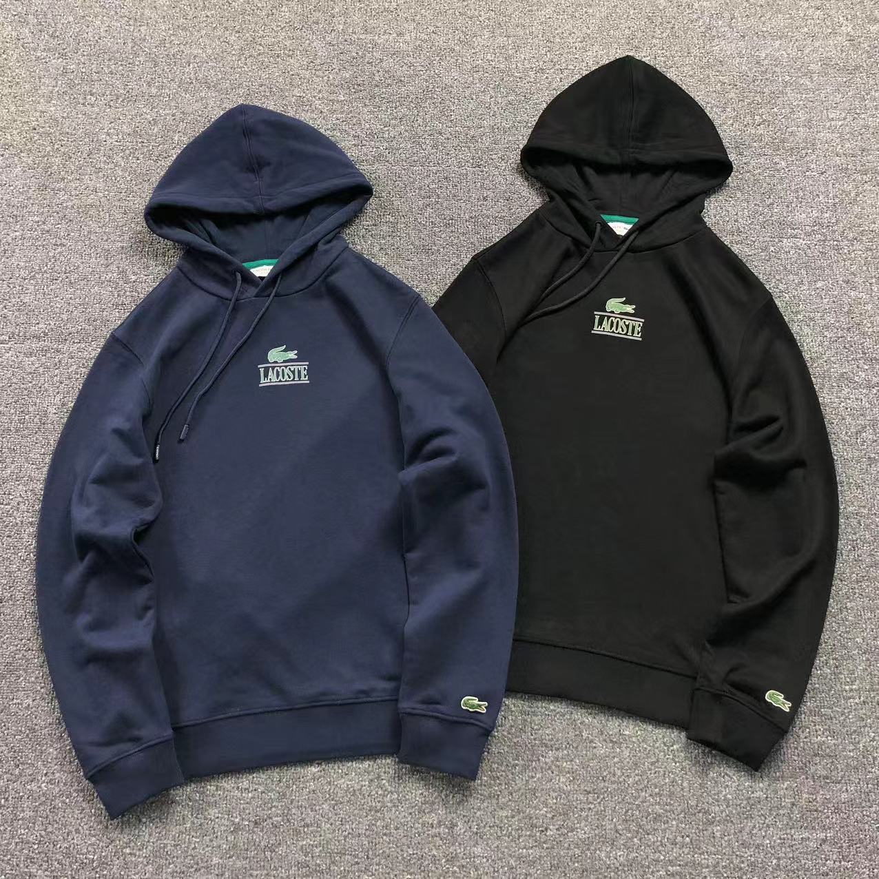 MOLETOM CANGURU Lacoste Crocodile Stripe — frente