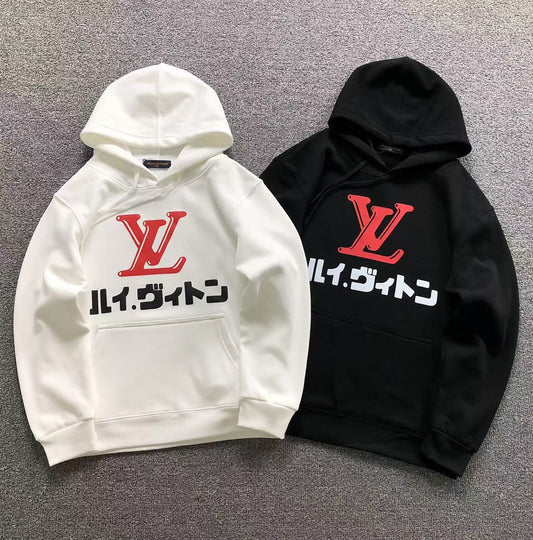 MOLETOM CANGURU Louis Vuitton Katakana LV — frente