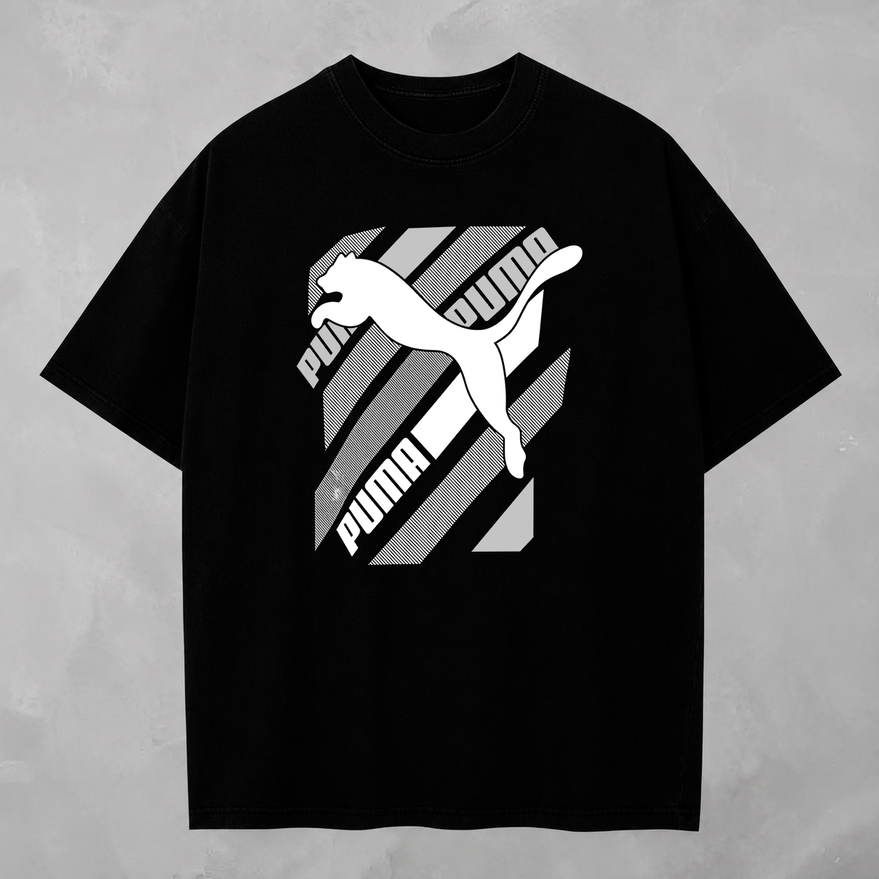 Camisa Puma Leaping Cat Stripes — detalhe