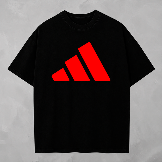 Camisa Adidas Triangle Stripes Preta — detalhe