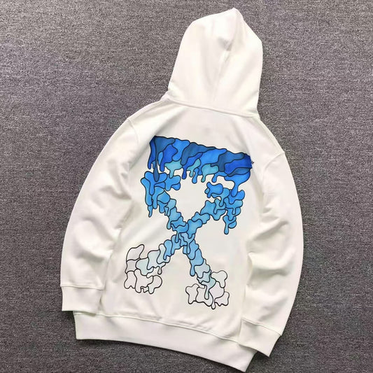 MOLETOM CANGURU Off White Drip Arrows — costa