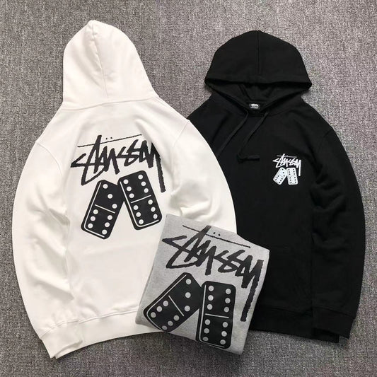 MOLETOM CANGURU Stussy Domino — frente