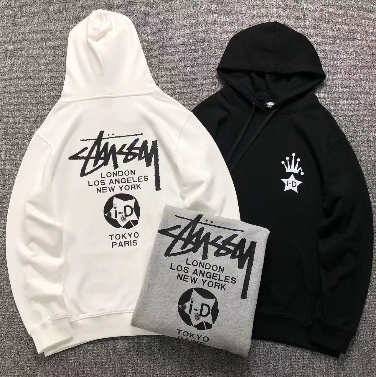 MOLETOM CANGURU Stussy World Tour Star — frente