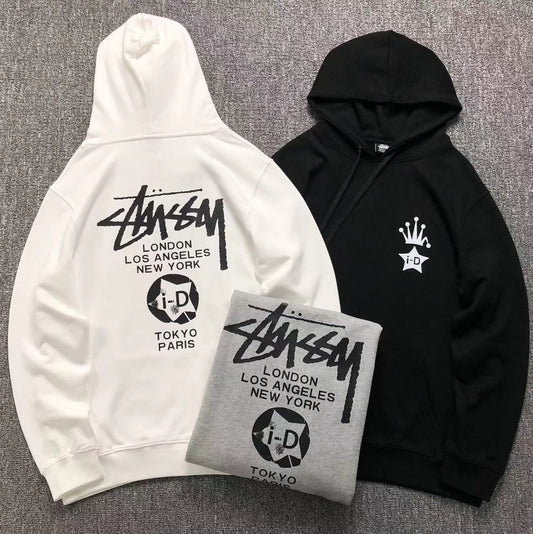 MOLETOM CANGURU Stussy World Tour Star — frente