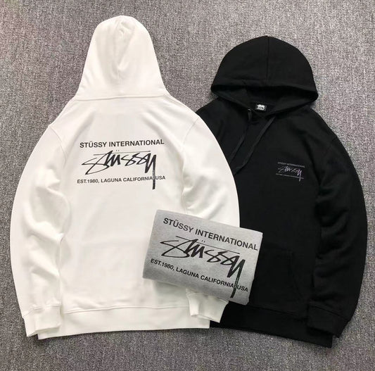 MOLETOM CANGURU Stussy International Signature — frente