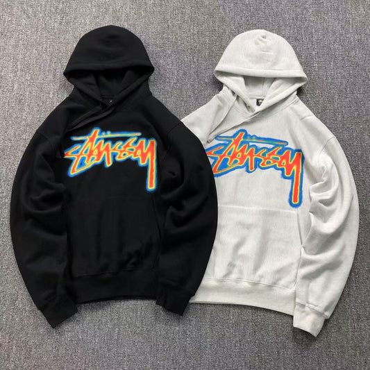 MOLETOM CANGURU Stussy Spray Script — peito