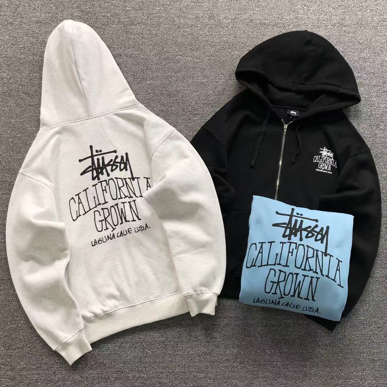 MOLETOM CANGURU Stussy California Grown Core — frente