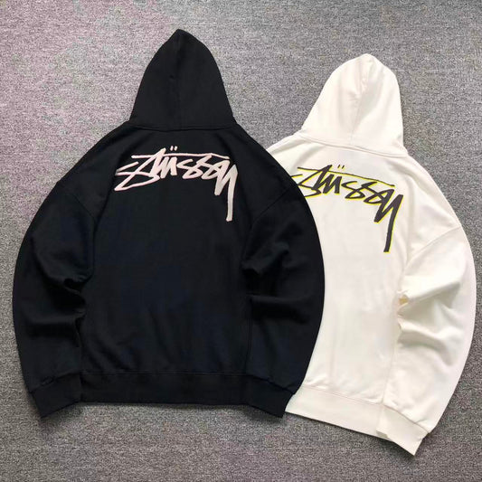 MOLETOM CANGURU Stussy Script — costa