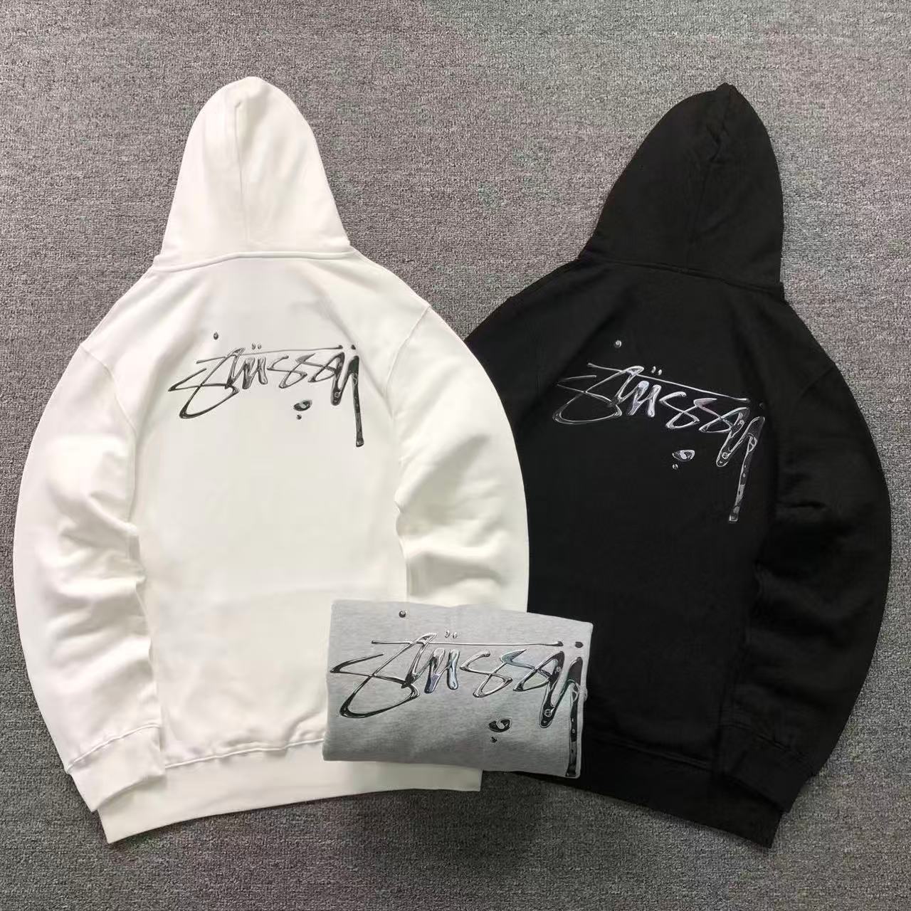MOLETOM CANGURU Stussy Drip Signature — costa