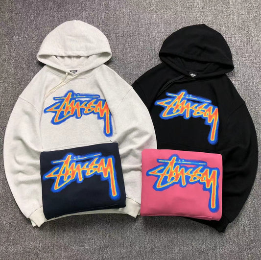 MOLETOM CANGURU Stussy Spray Tag Prime — frente