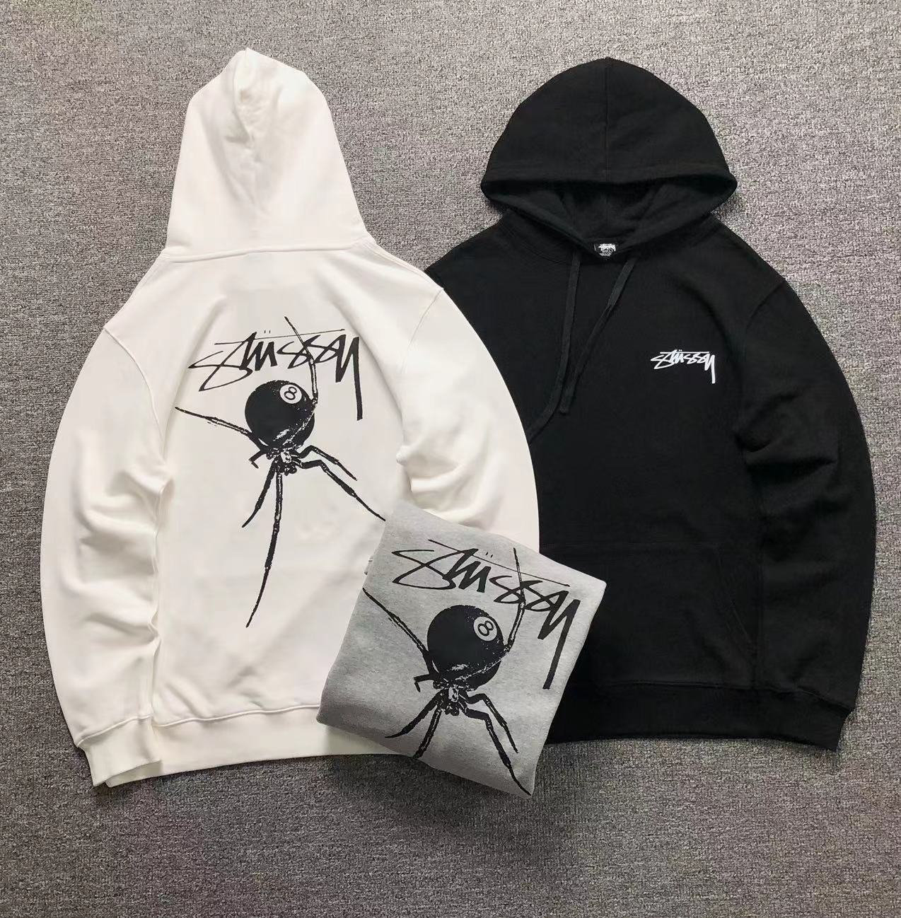 MOLETOM CANGURU Stussy Spider 8 Ball — frente