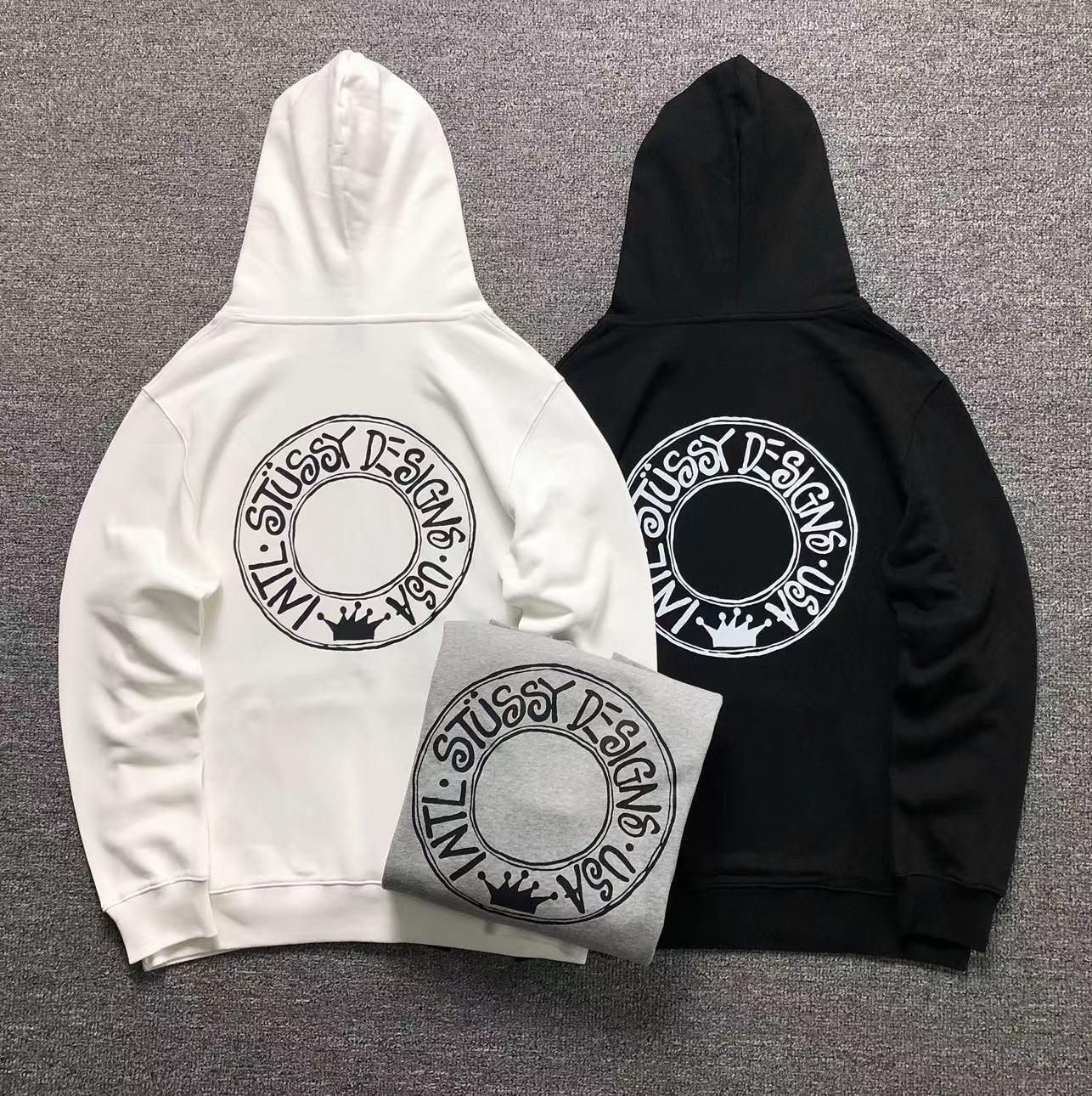 MOLETOM CANGURU Stussy Crown Circle — costa