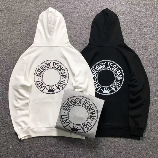 MOLETOM CANGURU Stussy Crown Circle — costa