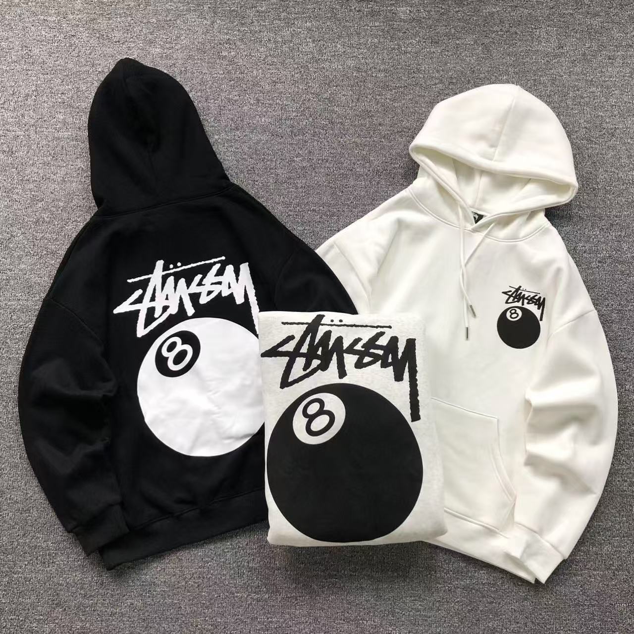 MOLETOM CANGURU Stussy 8 Ball Vault — frente