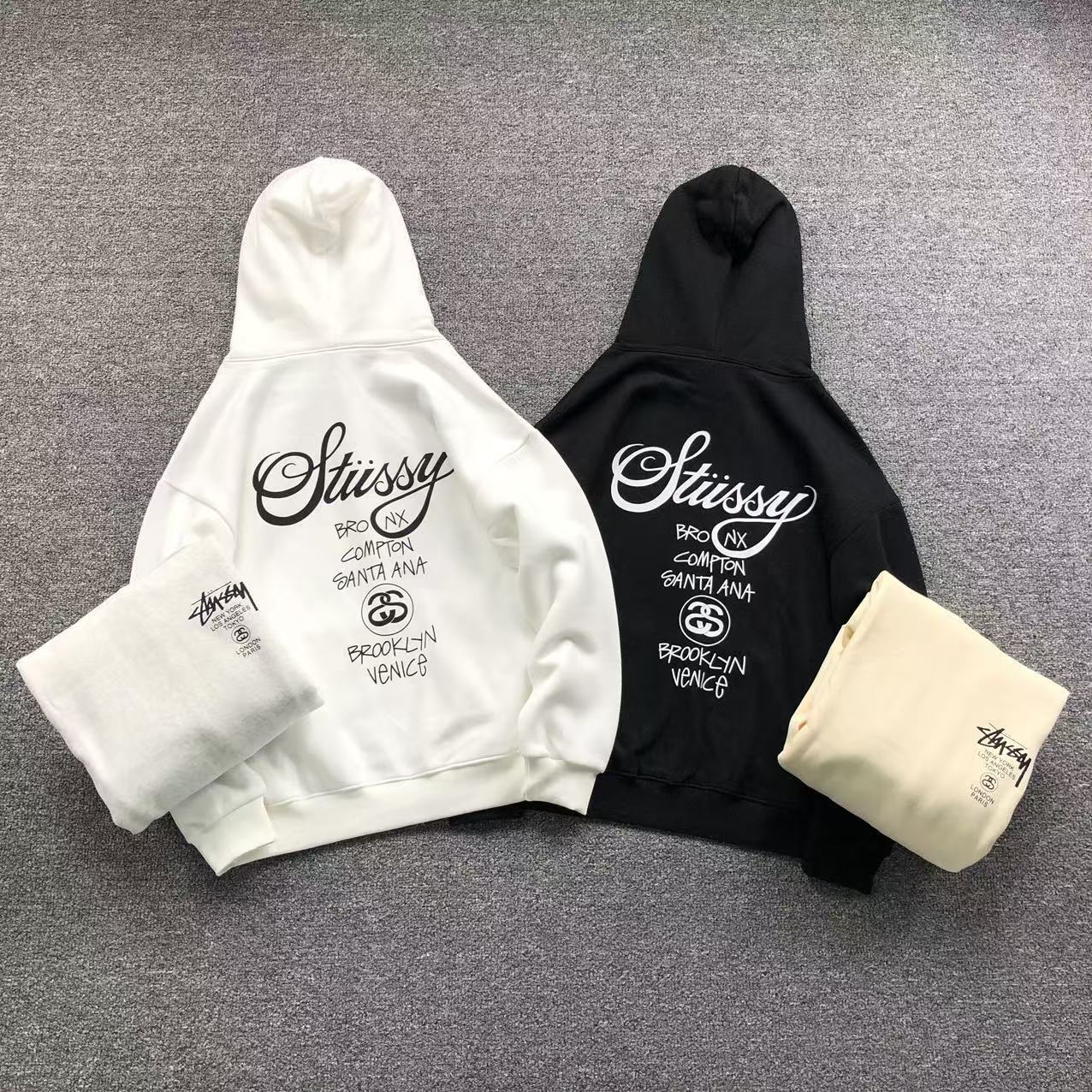 MOLETOM CANGURU Stussy City Tour — costa
