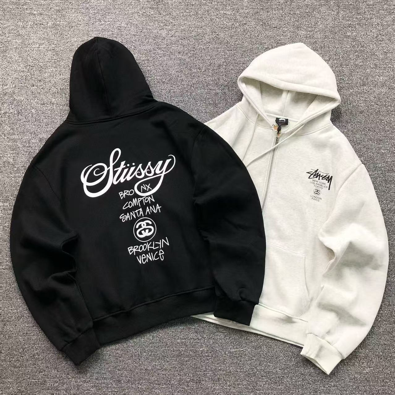 MOLETOM CANGURU Stussy World Tour Cities Core — frente