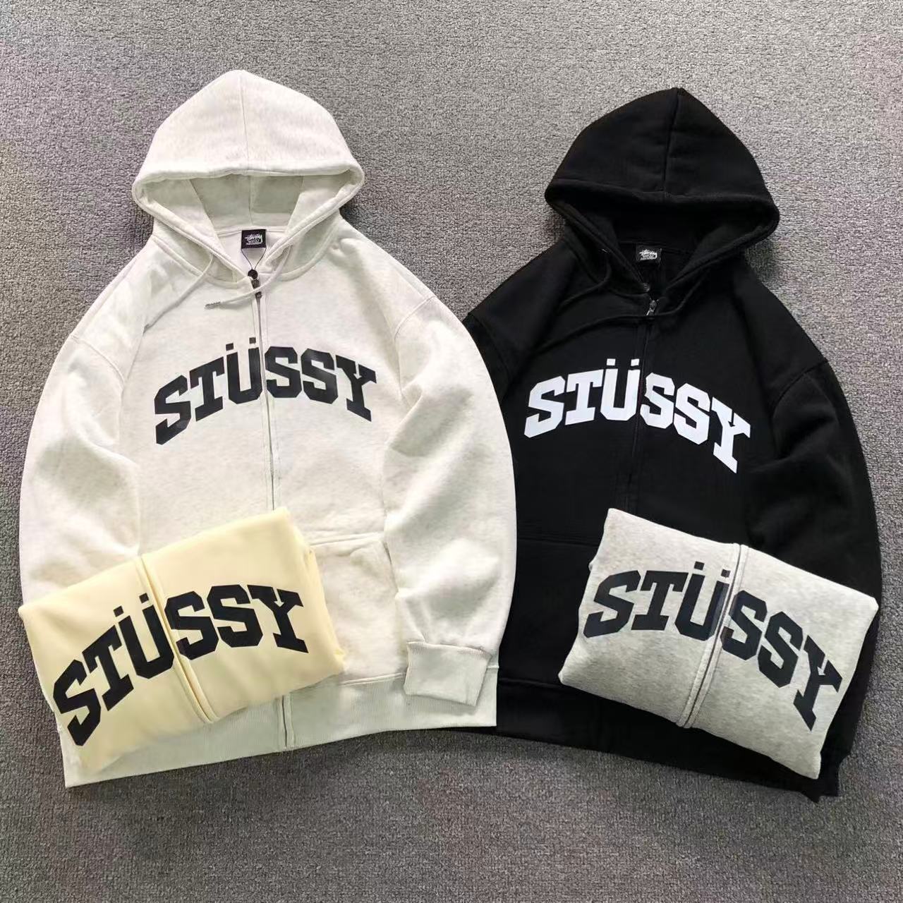 MOLETOM CANGURU Stussy Arch Logo Classic — frente
