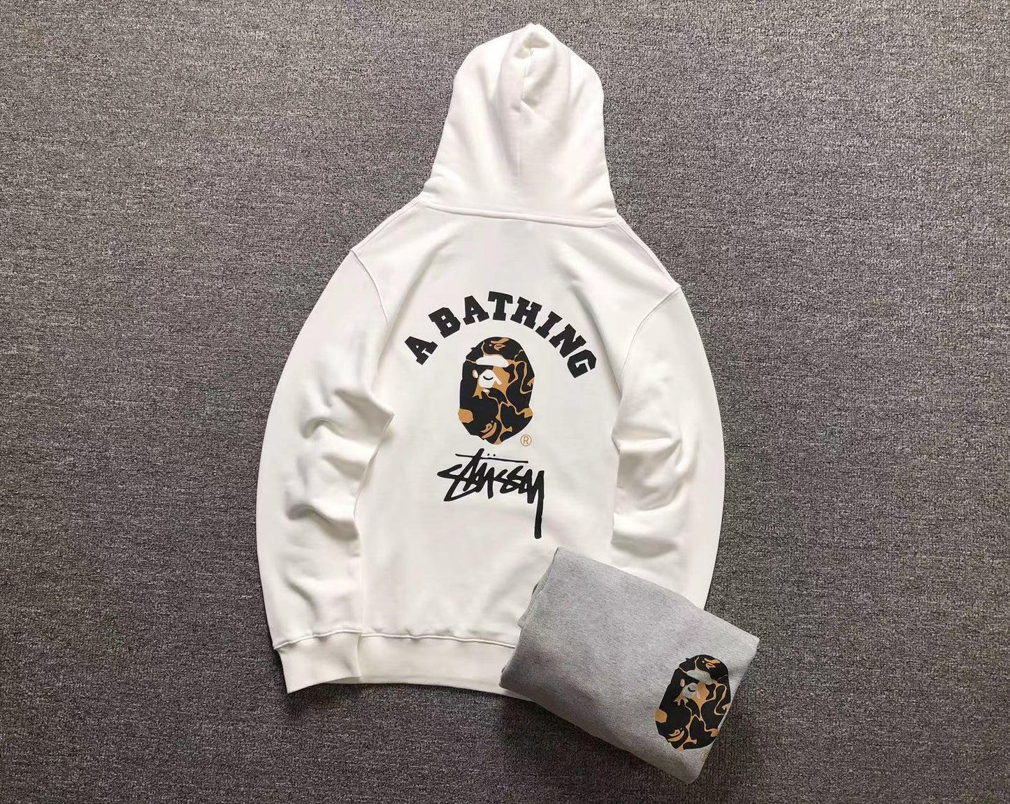MOLETOM CANGURU Bape Ape Head Camo Stussy — costa