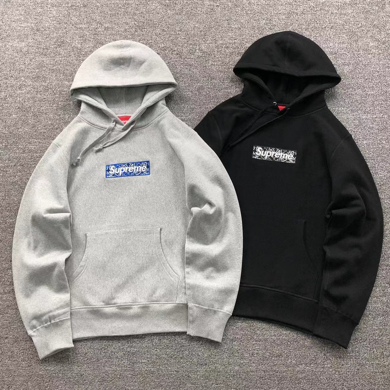 MOLETOM CANGURU Supreme Bandana Box Logo — frente