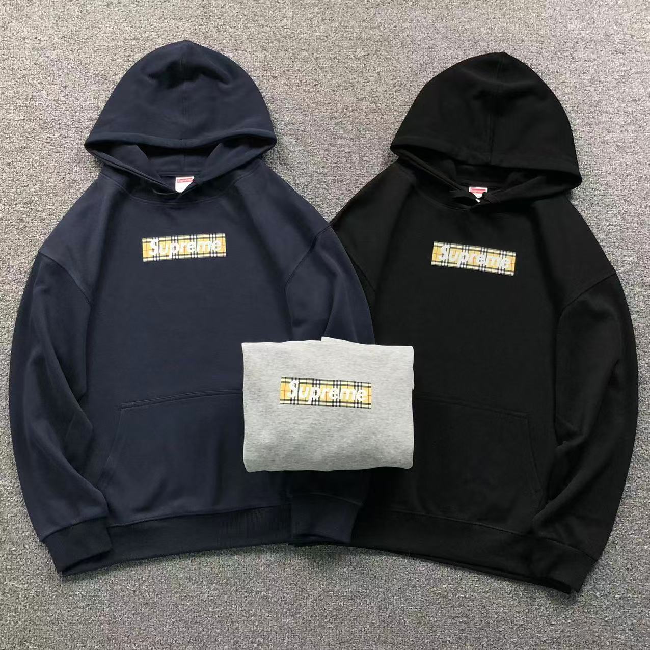 MOLETOM CANGURU Supreme Box Logo Check — frente