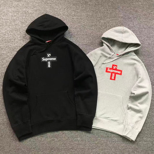 MOLETOM CANGURU Supreme Cross Box Logo Prime — frente