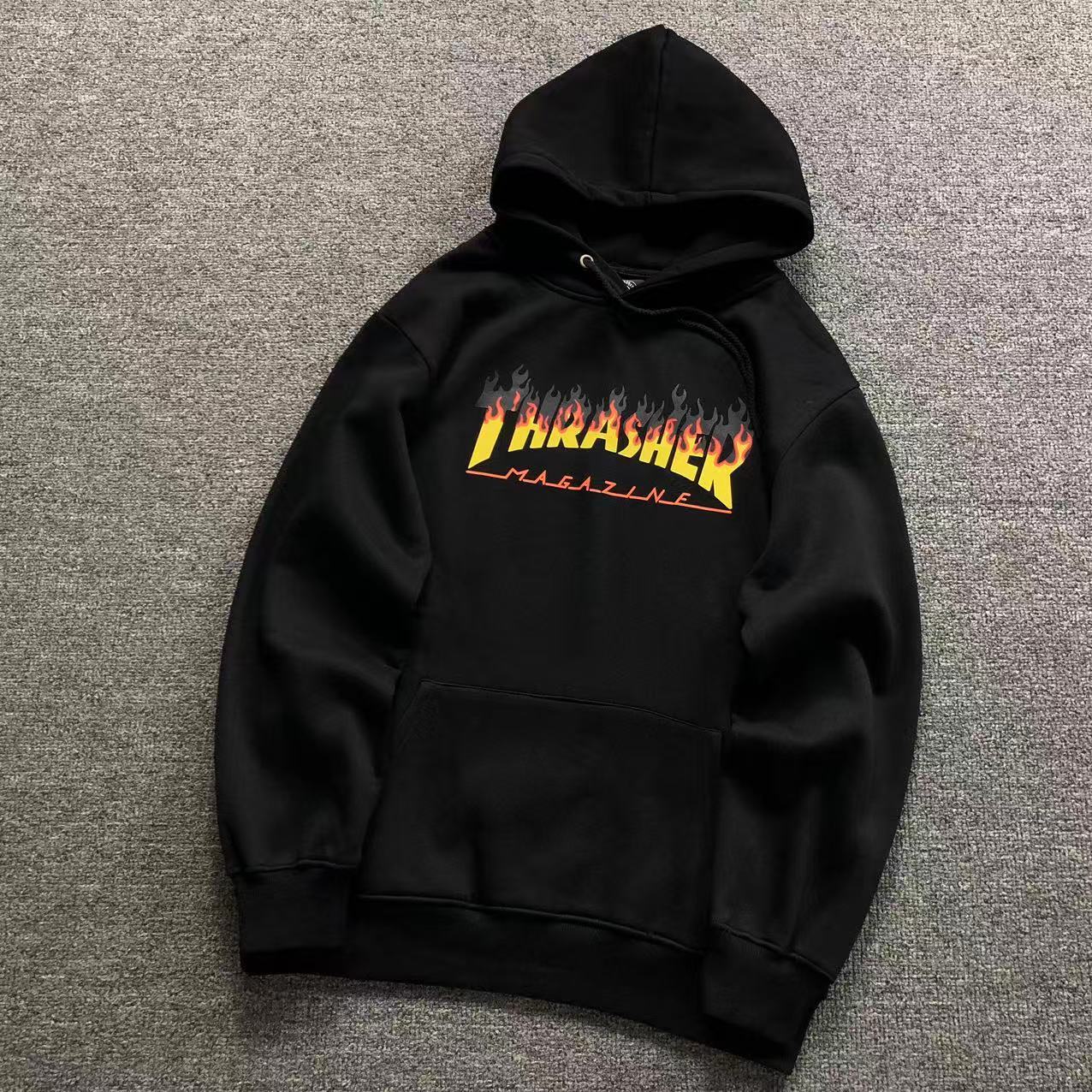 MOLETOM CANGURU Thrasher Flame Magazine — frente