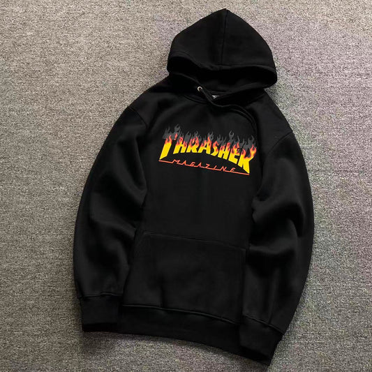 MOLETOM CANGURU Thrasher Flame Magazine — frente