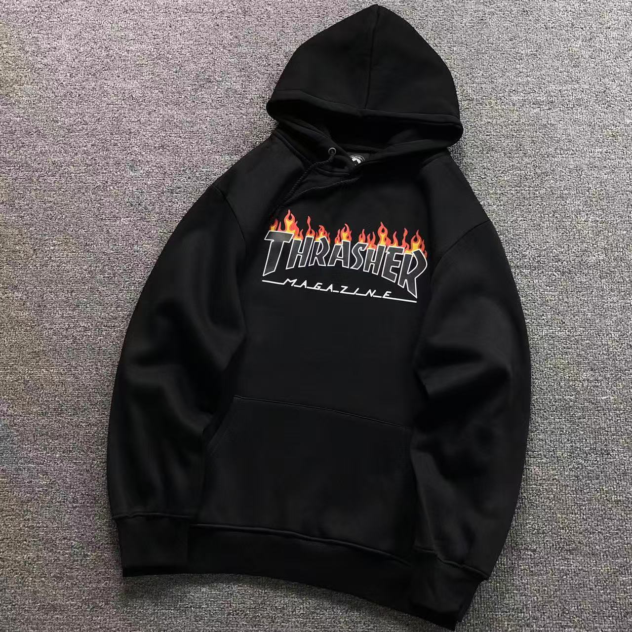 MOLETOM CANGURU Thrasher Flame Magazine Prime — peito