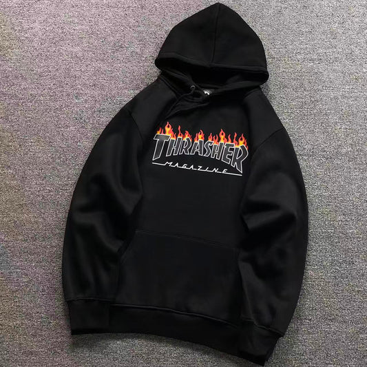 MOLETOM CANGURU Thrasher Flame Magazine Prime — peito