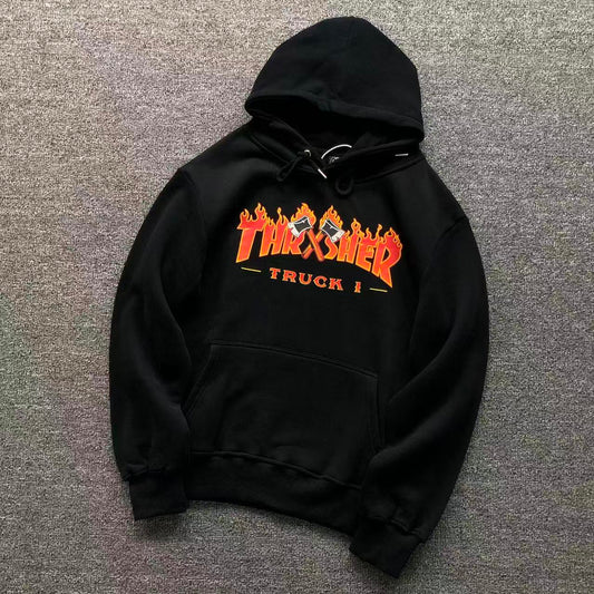 MOLETOM CANGURU Thrasher Flame Truck — frente
