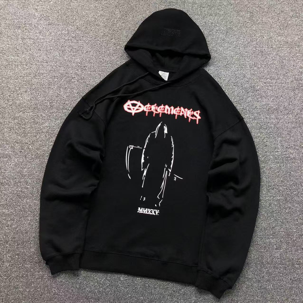 MOLETOM CANGURU Vetements Grim Reaper — frente