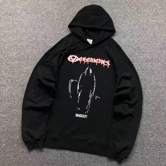 MOLETOM CANGURU Vetements Grim Reaper — frente
