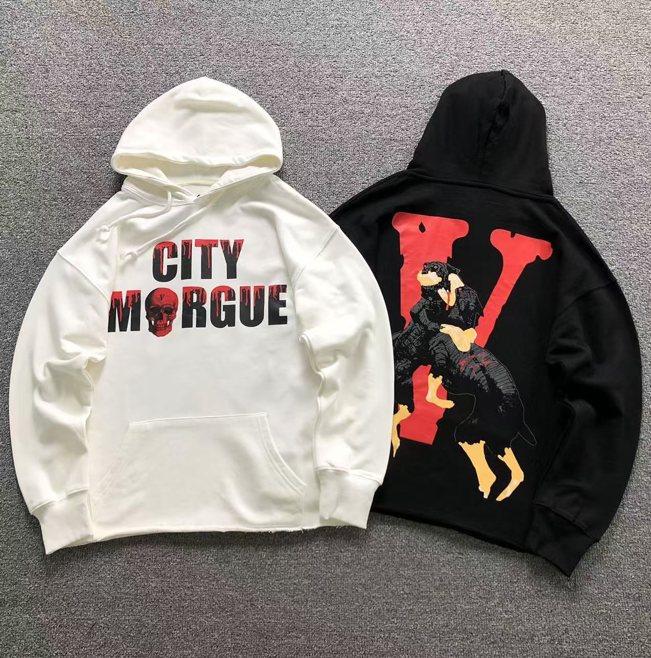 MOLETOM CANGURU Vlone City Morgue Rottweiler — frente