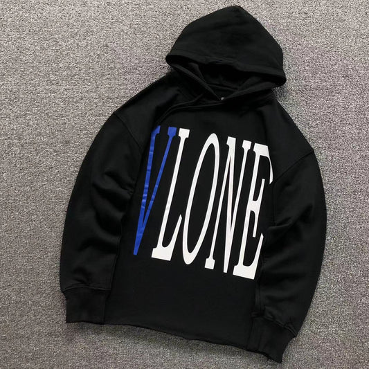 MOLETOM CANGURU Vlone Big Logo Blue — frente