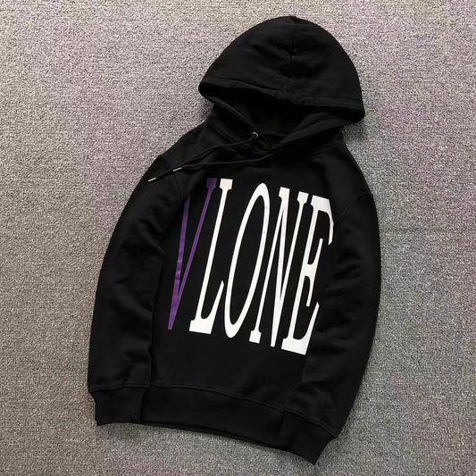 MOLETOM CANGURU Vlone Purple V Logo — frente