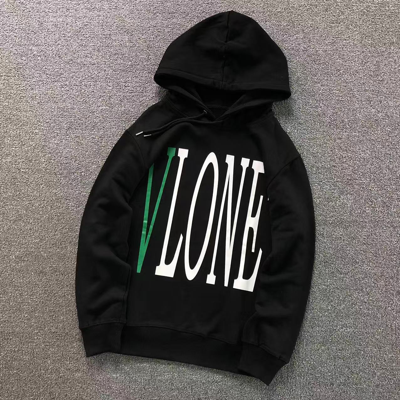 MOLETOM CANGURU Vlone Green Line Logo — frente