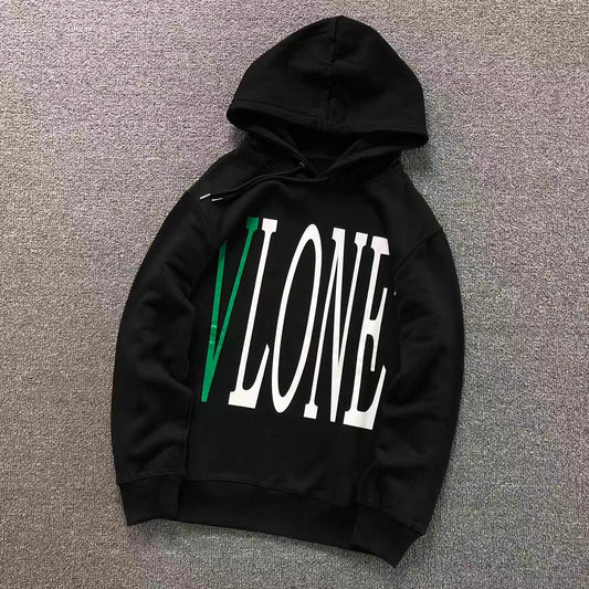 MOLETOM CANGURU Vlone Green Line Logo — frente
