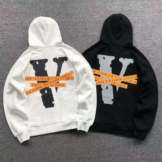 MOLETOM CANGURU Vlone Big V Tape — costa